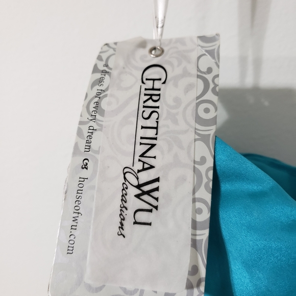 Custom Christina Wu Strapless Satin Dress - Picture 2 of 4